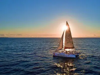 Sunset on Wind Dancer Catamaran Mauritius image
