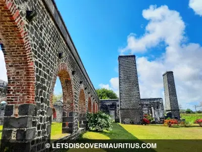 Belle Mare sugar mill chimney Mauritius image