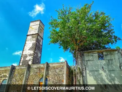 Ile D'ambre / Les Mares sugar mill chimney Mauritius image