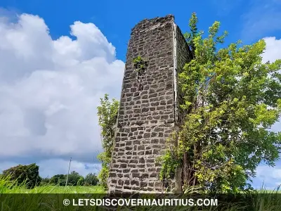 Le Souffleur sugar mill chimney Mauritius image